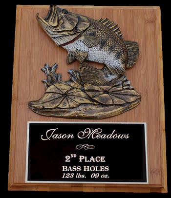 Great Custom Engraved Fishing Tournament Awards Prime Fish Plaques Personalized Fishing Trophy Plaque Award