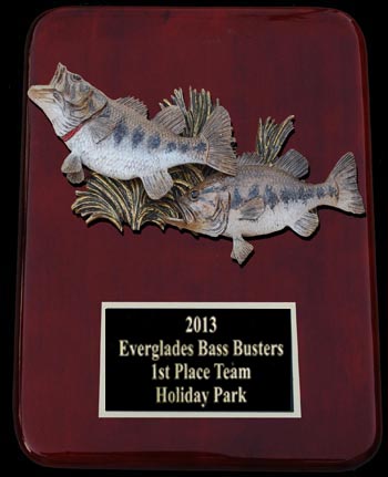 sculpted bass fishing trophies & awards