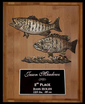 sculpted bass fishing trophies & awards